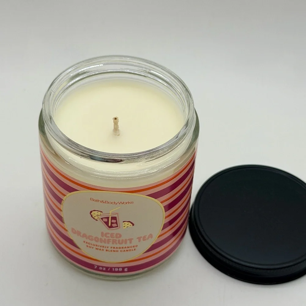 NWT Bath & Body Works Iced Dragonfruit Tea Single Wick Candle 40 hour burn time - Picture 5 of 5